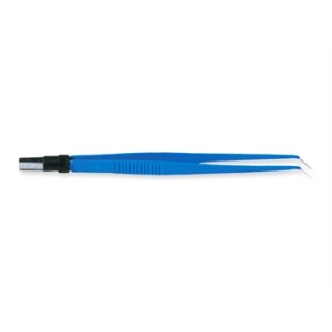 PINZA BIPOLARE CURVA 18 cm - punte 1 mm