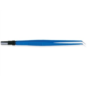 PINZA BIPOLARE CURVA 20 cm - punte 1 mm
