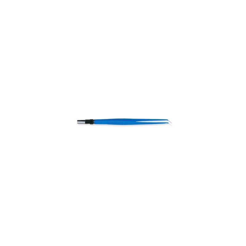 PINZA BIPOLARE CURVA 18 cm - punte 0,3 mm