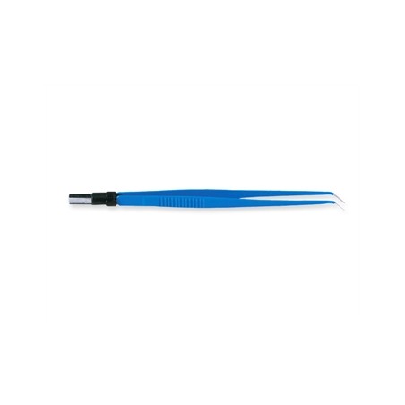 PINZA BIPOLARE CURVA 18 cm - punte 0,3 mm