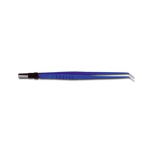 PINZA BIPOLARE RETTA 15 cm - punte curve 0,5 mm