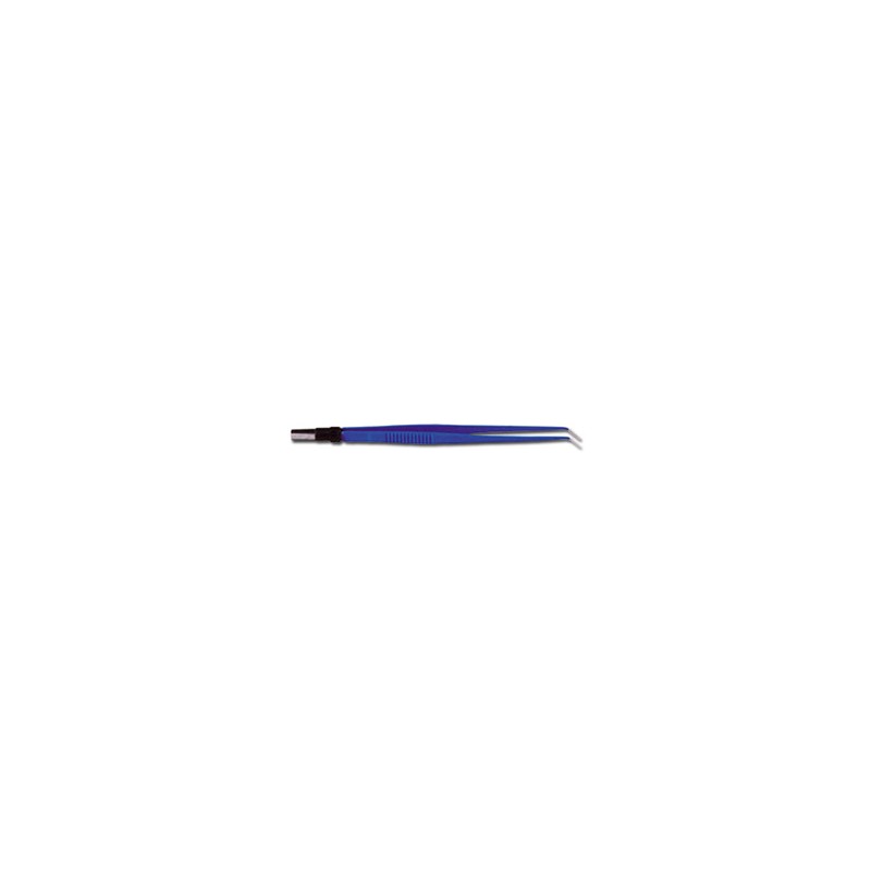 PINZA BIPOLARE RETTA 15 cm - punte curve 0,5 mm