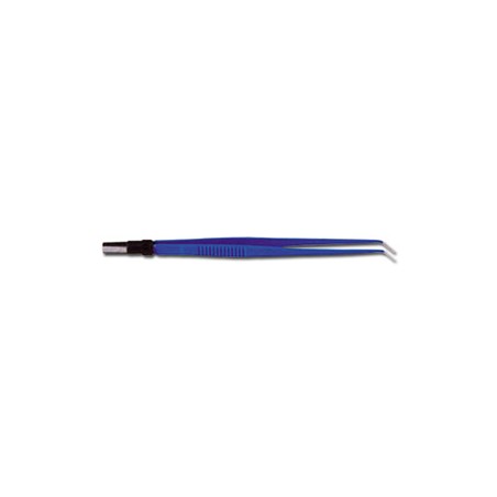 PINZA BIPOLARE RETTA 15 cm - punte curve 0,5 mm