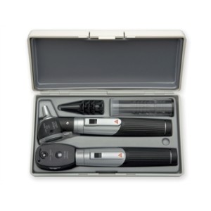 SET HEINE MINI 3000 LED A F.O. OTO + OFTALMOSCOPIO - nero - D-886.11.021