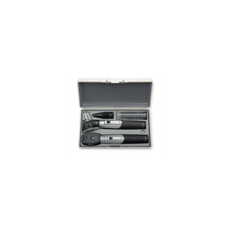 SET HEINE MINI 3000 LED A F.O. OTO + OFTALMOSCOPIO - nero - D-886.11.021