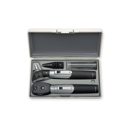 SET HEINE MINI 3000 LED A F.O. OTO + OFTALMOSCOPIO - nero - D-886.11.021