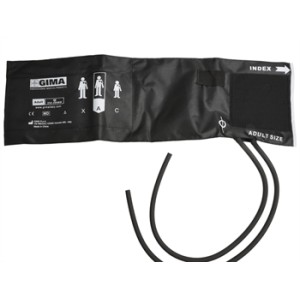 BRACCIALE ADULTI + POLMONE 2 TUBI 49x15 cm -nylon nero