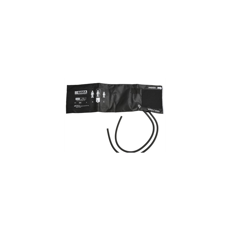 BRACCIALE ADULTI + POLMONE 2 TUBI 49x15 cm -nylon nero