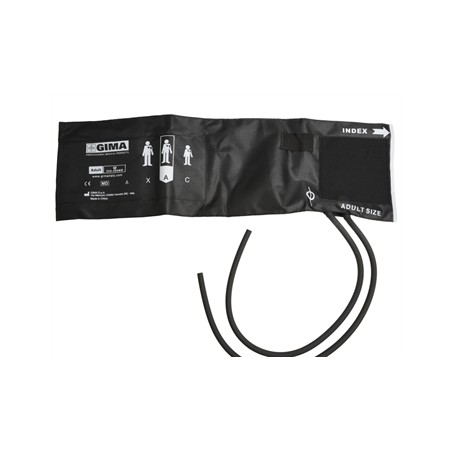 BRACCIALE ADULTI + POLMONE 2 TUBI 49x15 cm -nylon nero