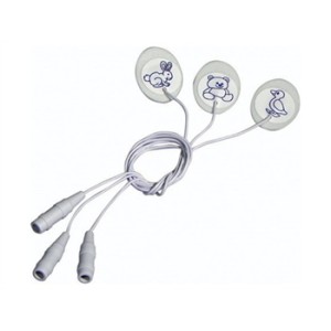 ELETTRODI FOAM MONOUSO 23-30 mm ovali con cavo 35cm - pediatrici