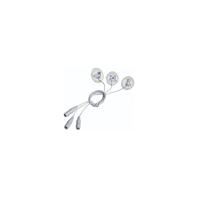 ELETTRODI FOAM MONOUSO 23-30 mm ovali con cavo 35cm - pediatrici