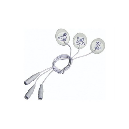 ELETTRODI FOAM MONOUSO 23-30 mm ovali con cavo 35cm - pediatrici