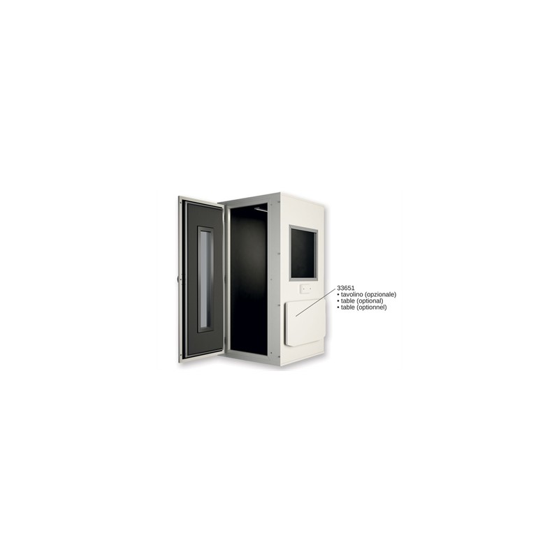 CABINA AUDIOMETRICA PRO 28 PREMIUM 96x96x197 cm con ventilazione e porta con finestra