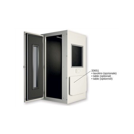 CABINA AUDIOMETRICA PRO 28 PREMIUM 96x96x197 cm con ventilazione e porta con finestra