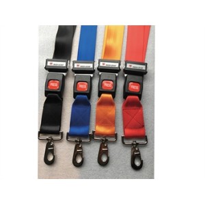 SET DI 4 CINTURE DI SICUREZZA CON GANCIO - poliestere 4 colori - estremità con gancio, fibbia in metallo