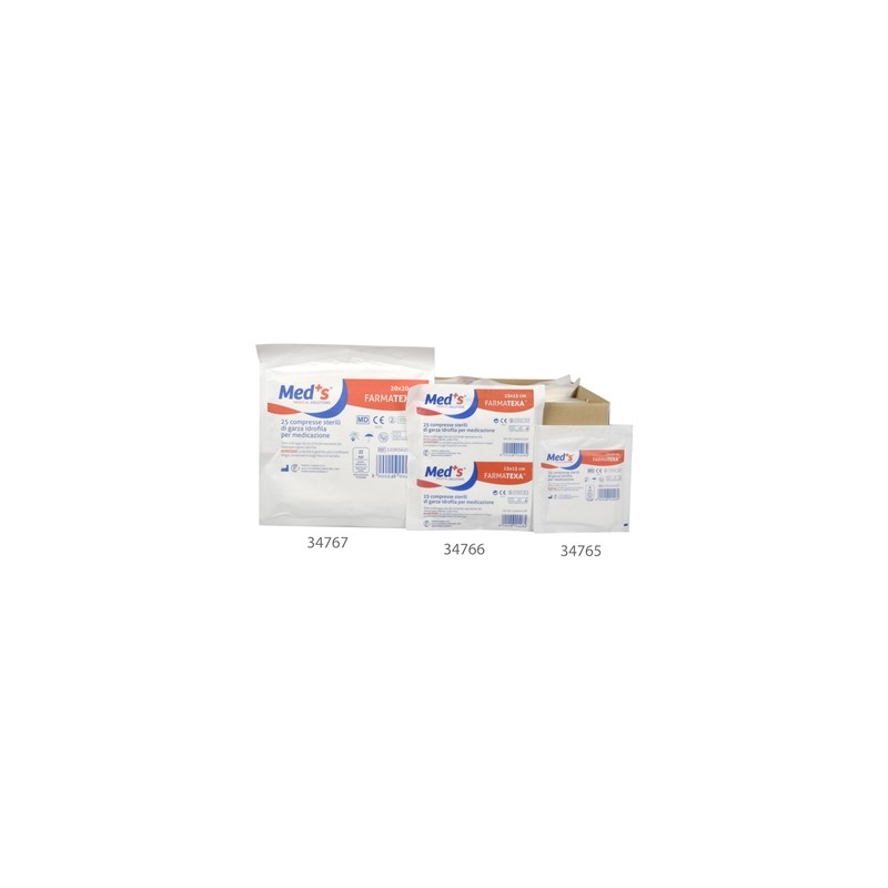 COMPRESSE GARZA COTONE 20X20cm - buste da 25pz.