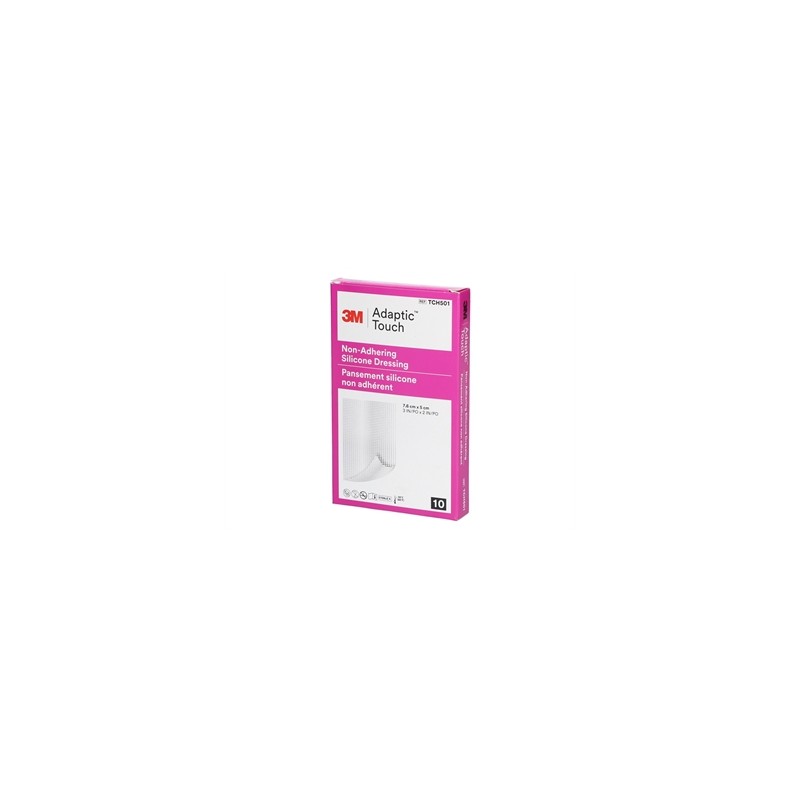 ADAPTIC TOUCH 3M MEDICAZIONE NON ADERENTE IN SILICONE 7,6x5 cm