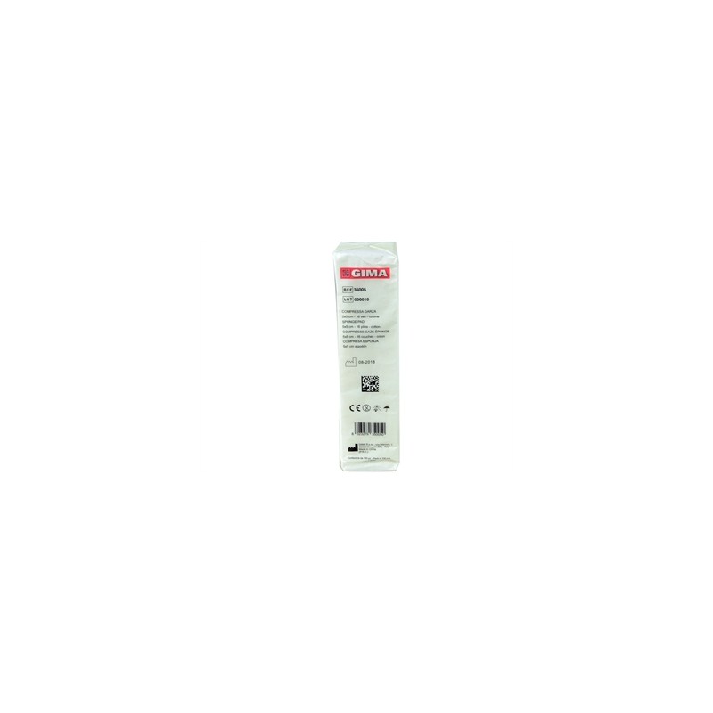 COMPRESSE GARZA COTONE - 5x5 cm - 16 veli - 10 pacchi da 100