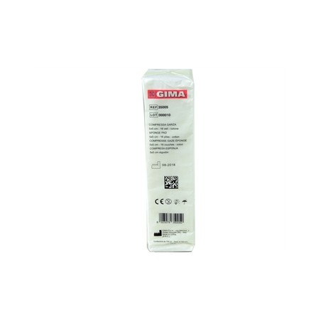 COMPRESSE GARZA COTONE - 5x5 cm - 16 veli - 10 pacchi da 100