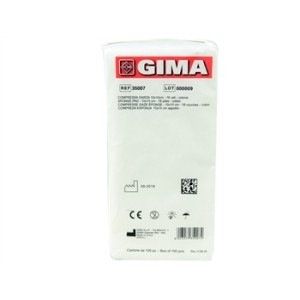 COMPRESSE GARZA COTONE - 10x10 cm - 16 veli - 10 pacchi da 100