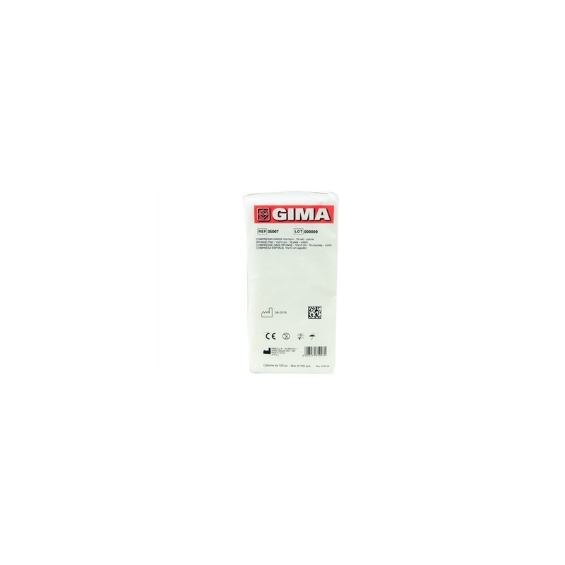 COMPRESSE GARZA COTONE - 10x10 cm - 16 veli - 10 pacchi da 100