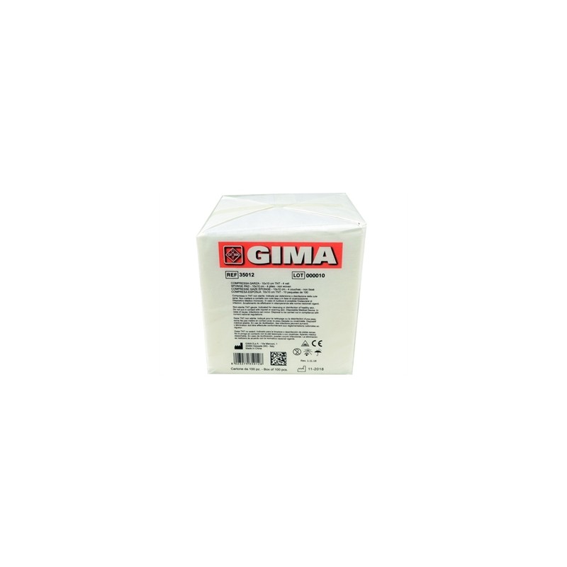 COMPRESSE GARZA TNT -10x10 cm - 4 veli - 10 pacchi da 100