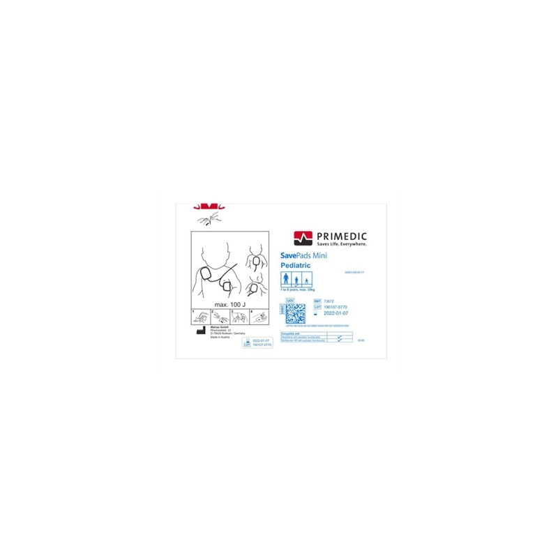 SAVE PADS PEDIATRICI 1-8 anni, max 25kg per HeartSave da S.N. 739XXXXXXX