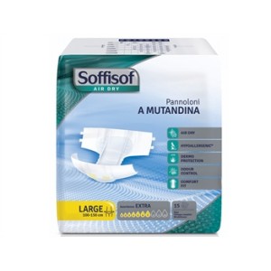 PANNOLONI SOFFISOF AIR DRY - incontinenza moderata - large