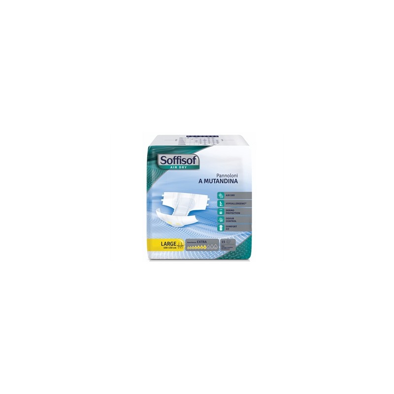 PANNOLONI SOFFISOF AIR DRY - incontinenza moderata - large