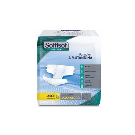 PANNOLONI SOFFISOF AIR DRY - incontinenza moderata - large