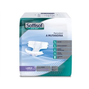 PANNOLONI SOFFISOF AIR DRY - incontinenza forte - large