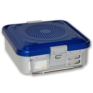 CONTAINER CON FILTRO piccolo h100 mm - blu forato