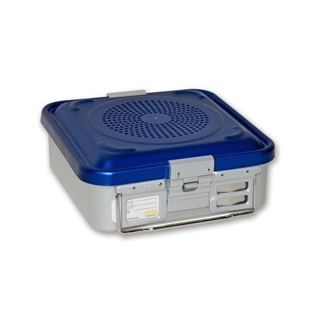 CONTAINER CON FILTRO piccolo h100 mm - blu forato