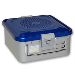 CONTAINER CON FILTRO piccolo h135 mm - blu forato