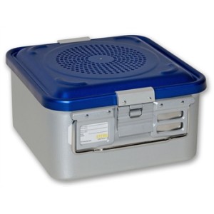 CONTAINER CON FILTRO piccolo h150 mm - blu forato