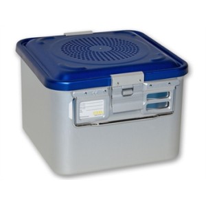 CONTAINER CON FILTRO piccolo h200 mm - blu forato