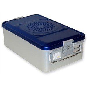 CONTAINER CON FILTRO medio h150 mm - blu forato