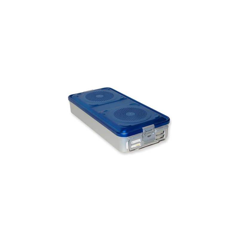CONTAINER CON FILTRO grande h100 mm - blu forato