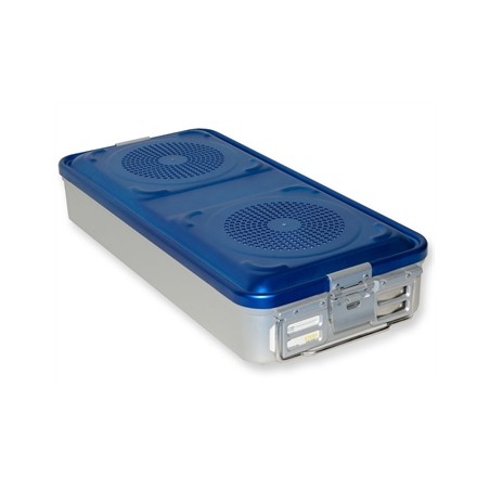 CONTAINER CON FILTRO grande h100 mm - blu forato