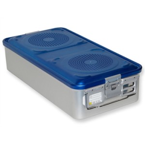 CONTAINER CON FILTRO grande h135 mm - blu forato