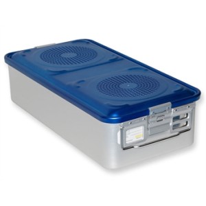 CONTAINER CON FILTRO grande h150 mm - blu forato
