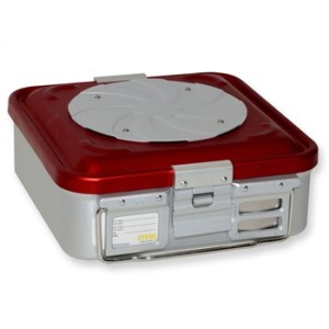 CONTAINER CON VALVOLA piccolo h 100 mm - rosso