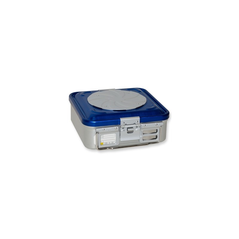 CONTAINER CON VALVOLA piccolo h 100 mm - blu forato