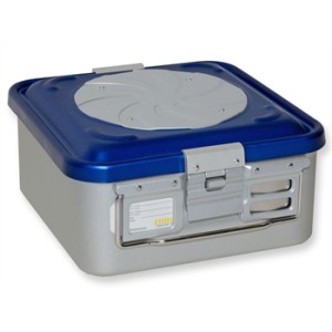 CONTAINER CON VALVOLA piccolo h 135 mm - blu forato