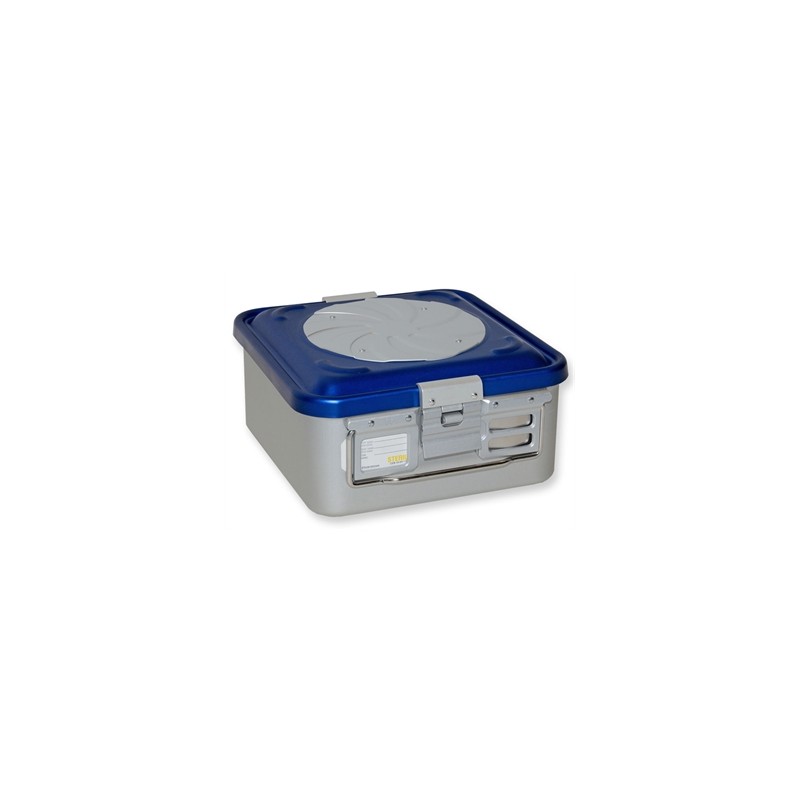 CONTAINER CON VALVOLA piccolo h 135 mm - blu forato