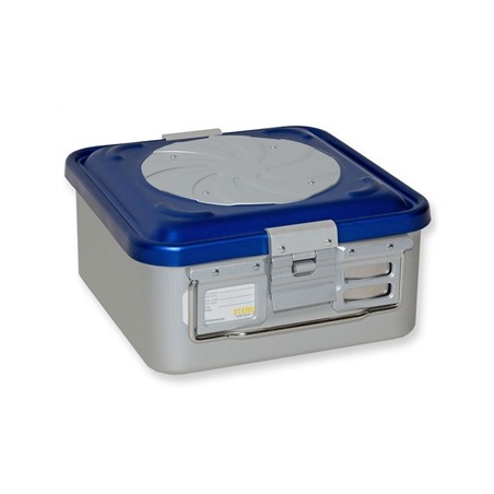 CONTAINER CON VALVOLA piccolo h 135 mm - blu forato