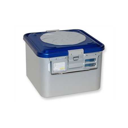 CONTAINER CON VALVOLA piccolo h 200 mm - blu forato