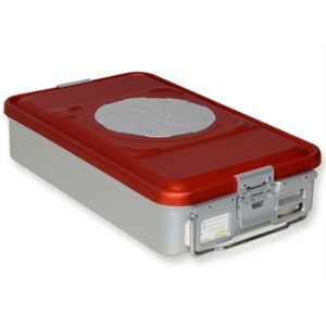 CONTAINER CON VALVOLA medio h 100 mm - rosso