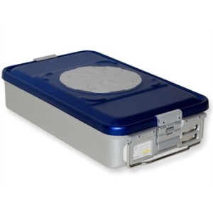 CONTAINER CON VALVOLA medio h 100 mm - blu forato