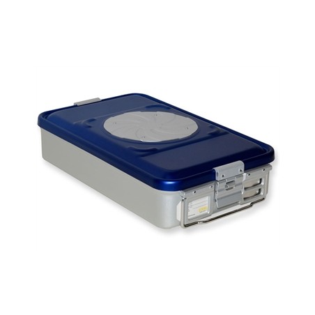 CONTAINER CON VALVOLA medio h 100 mm - blu forato